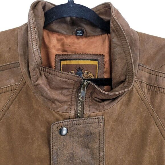 Vintage 80s IOU Leather Trench Mad Max Apocalyptic Mottled Brown Dolman Long XL - Picture 6 of 16